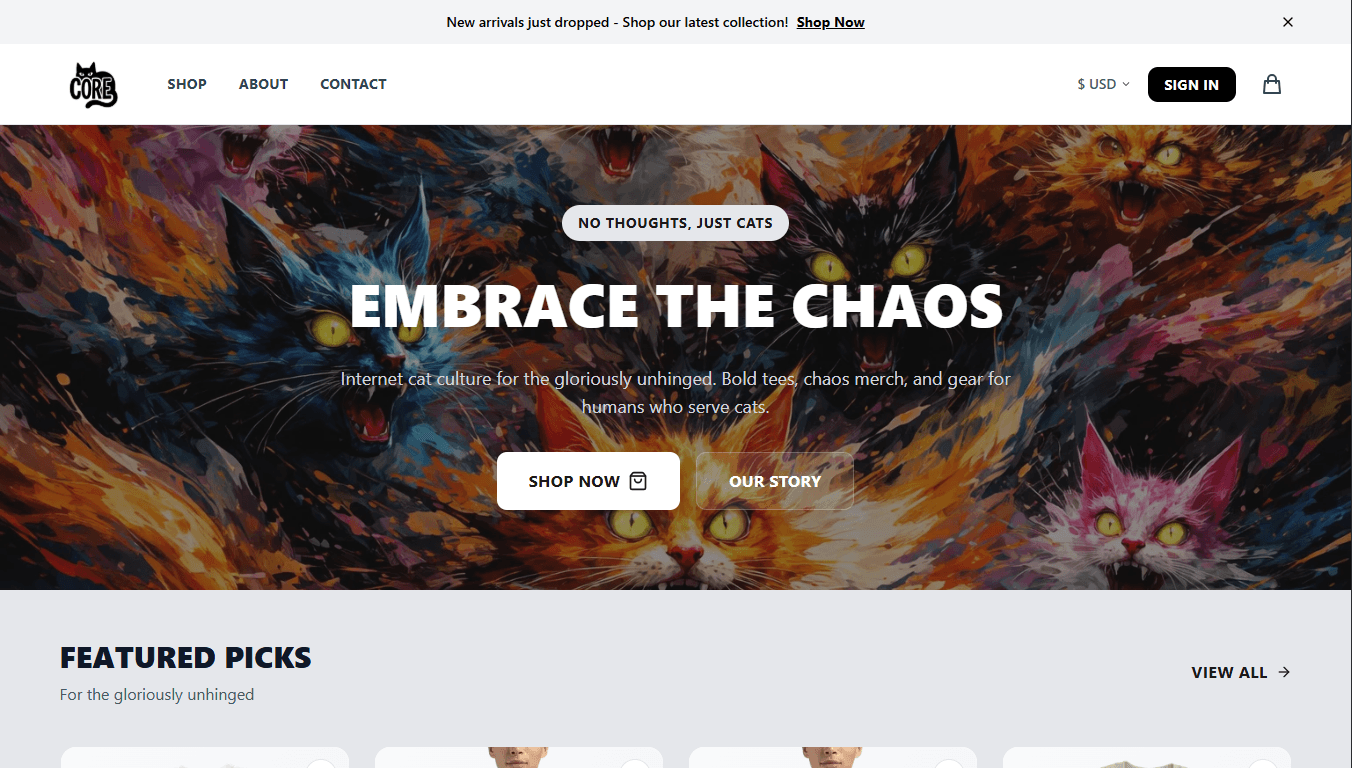 Cat Core store screenshot